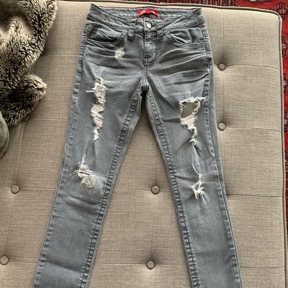 Grey Ripped Jeans
